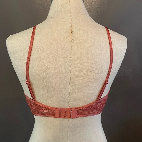 NWOT Free People Bra Toni Bralette Intimately FP Pink Print Lace Allure Large - Picture 3 of 5